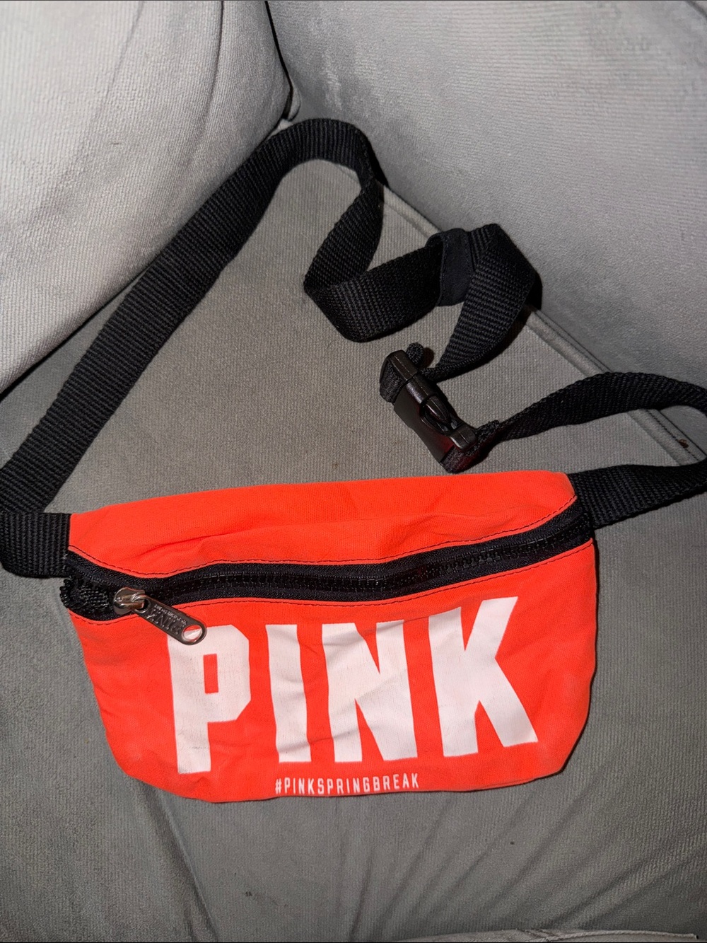 PINK Bright Coral Fanny Pack cute summer strap